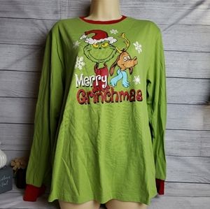 The Grinch Dr Seuss Merry‎ Grinchmas Long Sleeve Unisex Shirt Sz. M 38/40